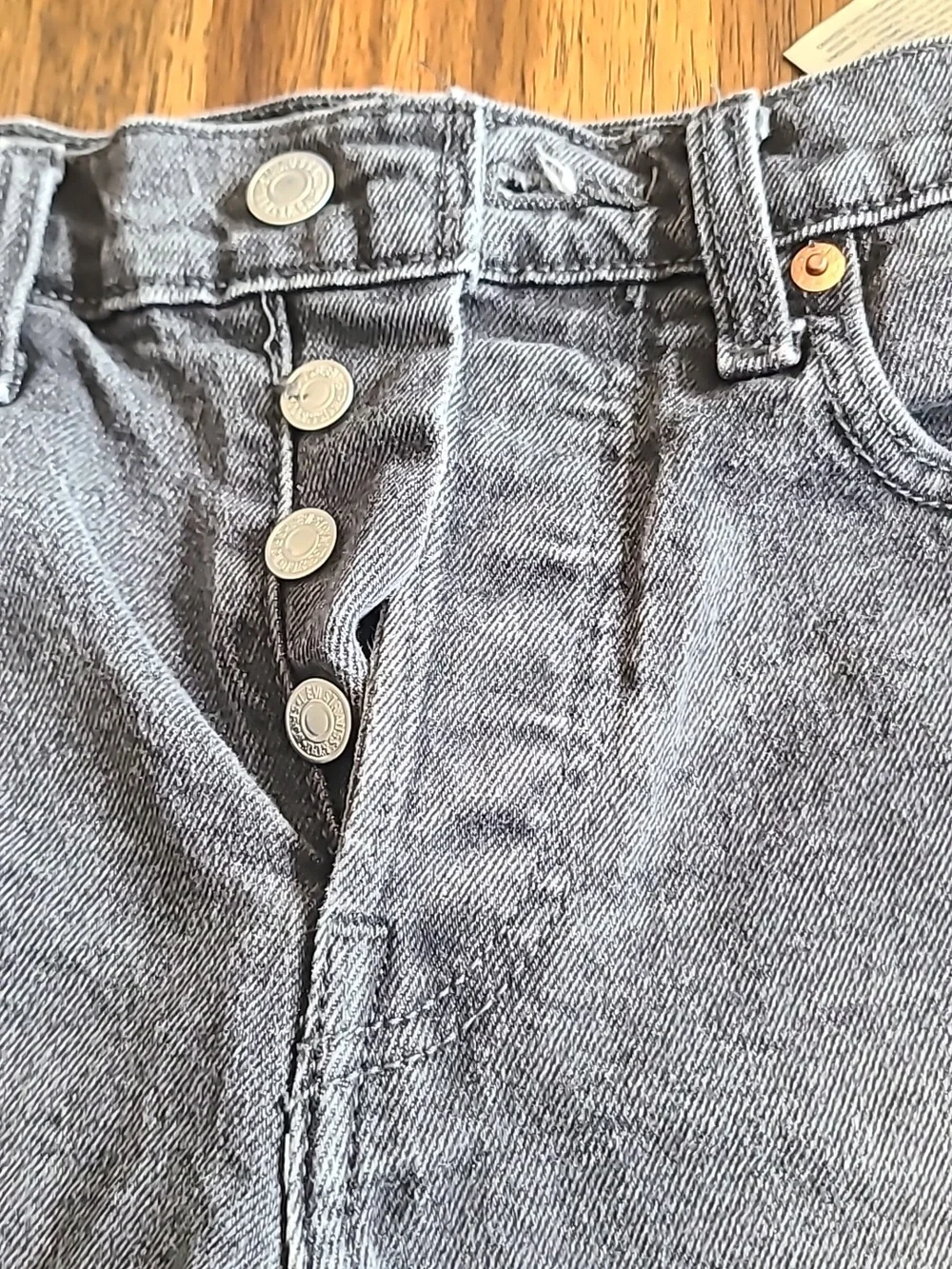Levi's Gray Denim Jean Shorts